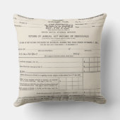 アメリカ初の所得税型枠 クッション (裏面)