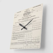 アメリカ初の所得税型枠 スクエア壁時計 (傾斜)