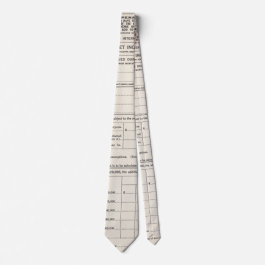 アメリカ初の所得税型枠 ネクタイ (正面)