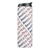 アメリカ初アメリカ国旗タイポグラフィ愛国心 タンブラー (回転左)