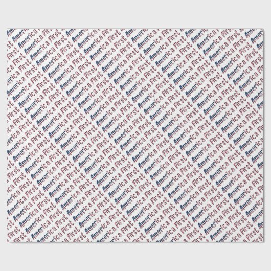アメリカ初アメリカ国旗タイポグラフィ愛国心 ラッピングペーパー (フラット)