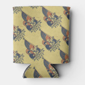 アメリカ初アメリカ国旗パトリオッツヴィンテージ文字 缶クーラー (正面)