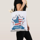 アメリカ労働者の日 クリエイティブイラストデザイン トートバッグ (クローズアップ)