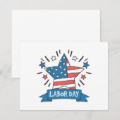 アメリカ労働者の日 クリエイティブイラストデザイン ノートカード (正面/裏面)