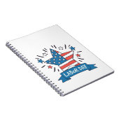 アメリカ労働者の日 クリエイティブイラストデザイン ノートブック (右側)