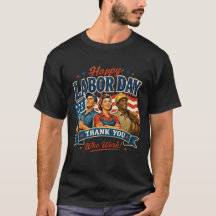 アメリカ労働者レイバーデー名誉グラフィックTシャツ