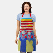 アメリカ労働者 エプロン (着用した状態)