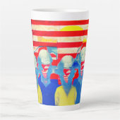 アメリカ労働者 カフェラテマグ (正面)