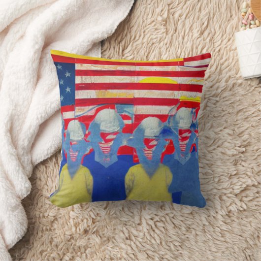 アメリカ労働者 クッション (ブランケット)