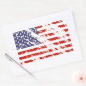 アメリカ動揺して国旗のシール | USA長方形 長方形シール (封筒)