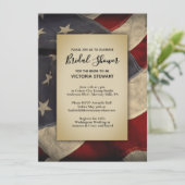 アメリカ動揺して国旗のブライダルシャワーの招待状 招待状 (スタンド正面)