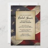 アメリカ動揺して国旗のブライダルシャワーの招待状 招待状 (正面)