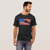 アメリカ動揺して国旗の乗馬のジョー Tシャツ (正面フル)