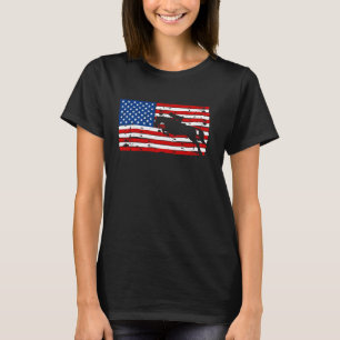 アメリカ動揺して国旗の乗馬のジョー Tシャツ