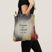 アメリカ動揺して国旗の名前と日付 トートバッグ (クローズアップ)