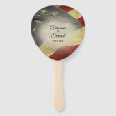 アメリカ動揺して国旗の名前と日付 ハンドファン (裏面)