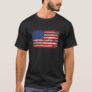 アメリカ動揺して国旗の愛国的なアメリカ合衆国4日 Tシャツ