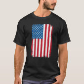 アメリカ動揺して国旗の愛国的なアメリカ合衆国4日 Tシャツ (正面)