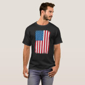 アメリカ動揺して国旗の愛国的なアメリカ合衆国4日 Tシャツ (正面フル)