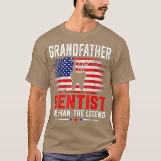 アメリカ動揺して国旗の祖父の歯科医The L Tシャツ