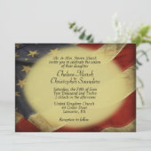 アメリカ動揺して国旗の結婚式招待状 招待状 (スタンド正面)