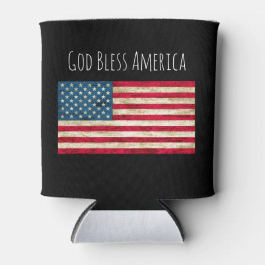 アメリカ動揺して国旗の缶またはボトルクール 缶クーラー (正面)