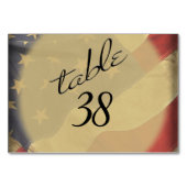 アメリカ動揺して国旗の表の番号 テーブルナンバー (裏面)