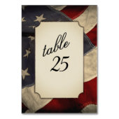 アメリカ動揺して国旗の表番号 テーブルナンバー (正面)