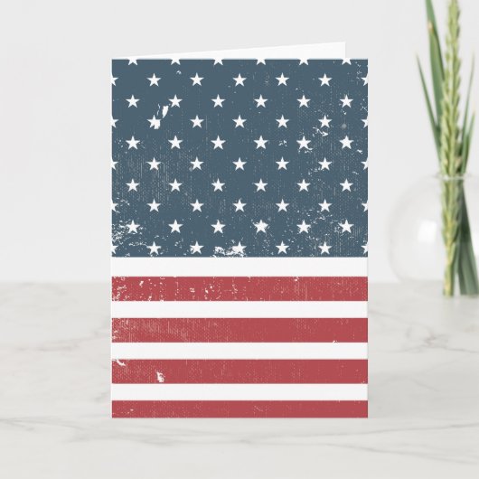 アメリカ動揺して国旗 カード (正面)