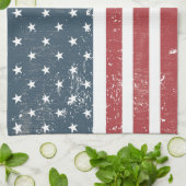 アメリカ動揺して国旗 キッチンタオル (折り畳み)