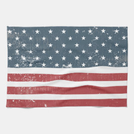 アメリカ動揺して国旗 キッチンタオル