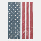 アメリカ動揺して国旗 キッチンタオル (縦)