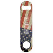 アメリカ動揺して国旗 スピード栓抜き (裏面)