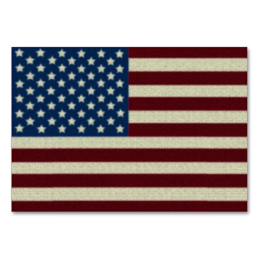 アメリカ動揺して国旗 テーブルナンバー (正面)