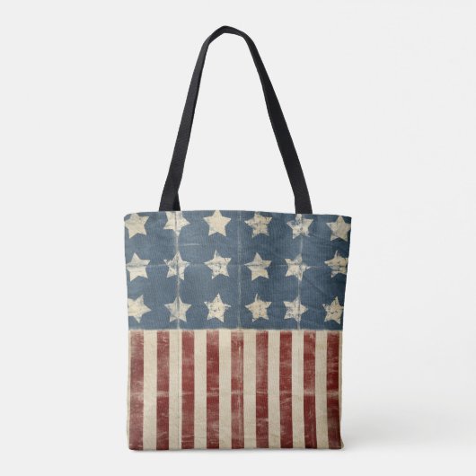 アメリカ動揺して国旗 トートバッグ (裏面)