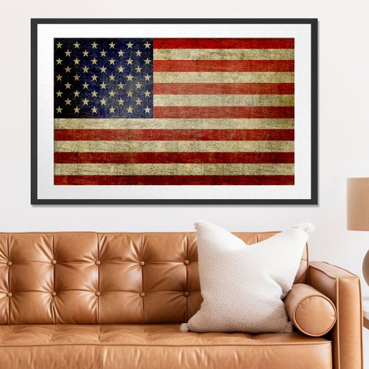 アメリカ動揺して国旗 ポスター