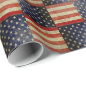 アメリカ動揺して国旗 ラッピングペーパー (ロールコーナー)