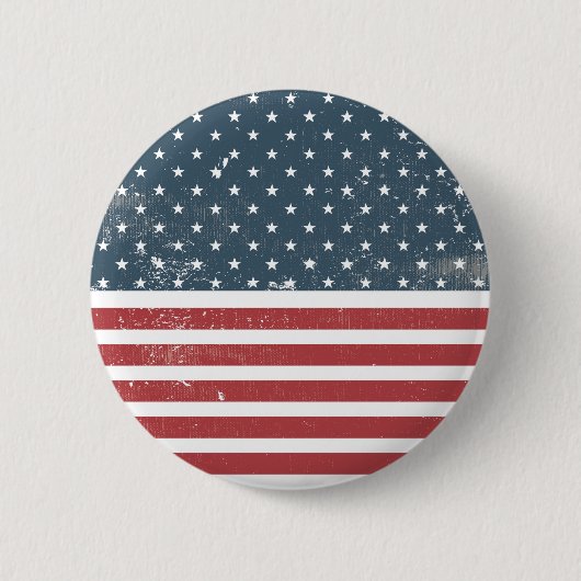 アメリカ動揺して国旗 缶バッジ (正面)