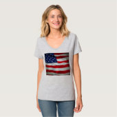 アメリカ動揺して国旗 Tシャツ (正面フル)
