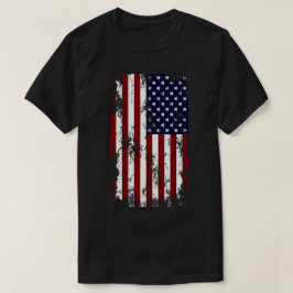 アメリカ動揺して国旗 Tシャツ