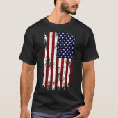 アメリカ動揺して国旗 Tシャツ (正面)
