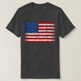 アメリカ動揺して国旗 Tシャツ