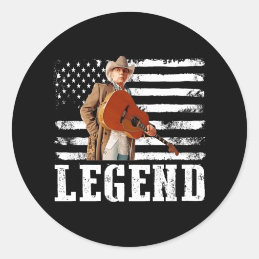 アメリカ動揺して国旗Dwight Yoakam Singer.png ラウンドシール (正面)