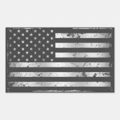 アメリカ動揺して国旗IIのステッカー 長方形シール (正面)