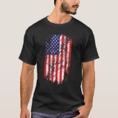 アメリカ動揺して国旗Tシャツアウェー米国国旗 Tシャツ (正面)
