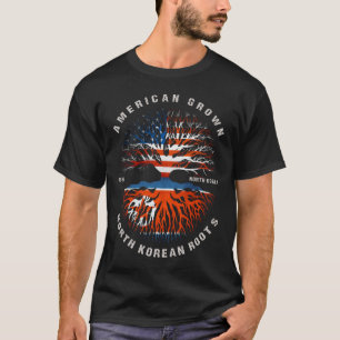アメリカ北朝鮮開根北朝鮮国旗 Tシャツ