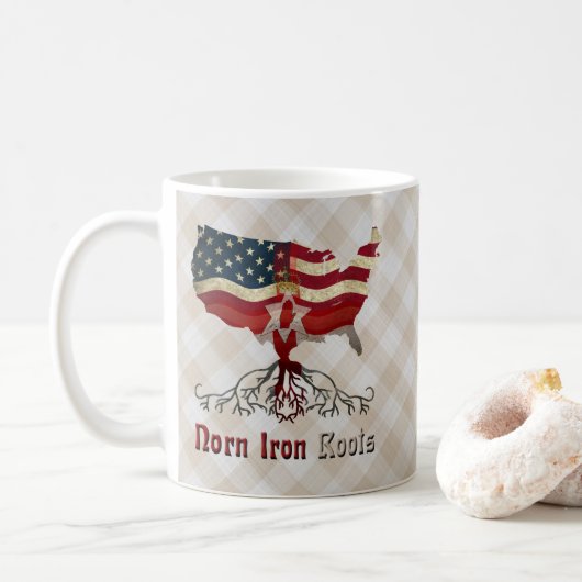 アメリカ北部アイルランドのルーツ コーヒーマグカップ (ドーナツ)