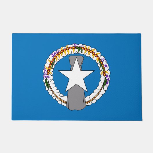アメリカ北部マリアナ州旗とドアマット ドアマット (正面)