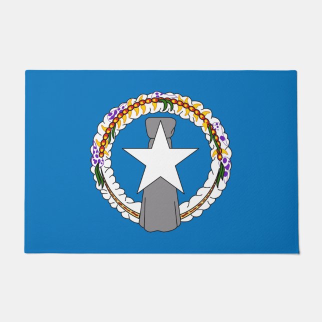 アメリカ北部マリアナ州旗とドアマット ドアマット (正面)