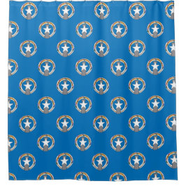 アメリカ北部マリアナ州旗を掲げたシャワーカーテン シャワーカーテン